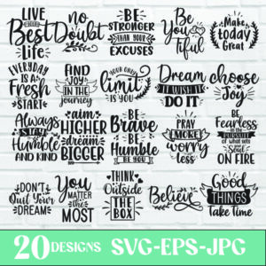 Inspirational Quotes Bundle Svg