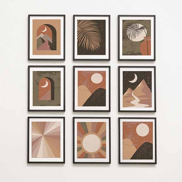 Moon Digital Art Wall